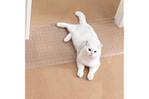 Uross Carpet Protector for Pets - Cat Carpet Protector for Doorway, Anti Scratch Under Door Cat Scratch Protector Mat, Easy to Cut Plastic Carpet Scratch Stopper Guard 3.6FT x 3PCS