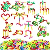 Libima 106 Pcs Tube Toy Building Pipes Tubular Stem Blocks for Kids | Colorful Pipes Construction Set for Ages 6+, Educational Learning Kit, Creative for Preschool, Back to School Activity
