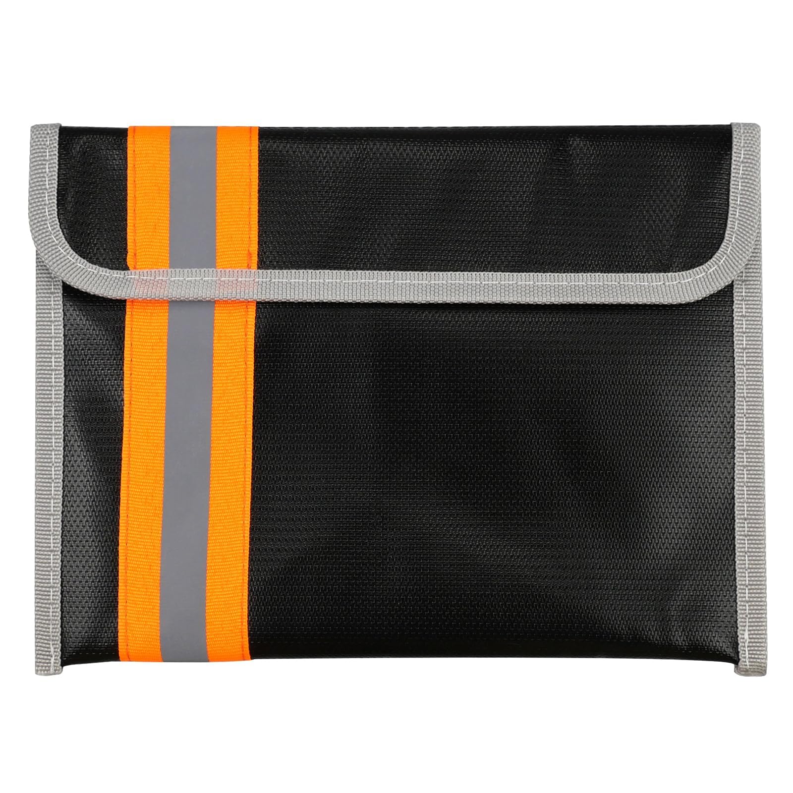 YunBey Fireproof Document Bag Black Fireproof and Waterproof Money Pouch Fire Proof Bags for Documents A5 Money Passport and Valuables, 23.5 x 17.5 cm