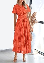 PRETTYGARDEN Womens 2025 Summer Maxi Dress Short