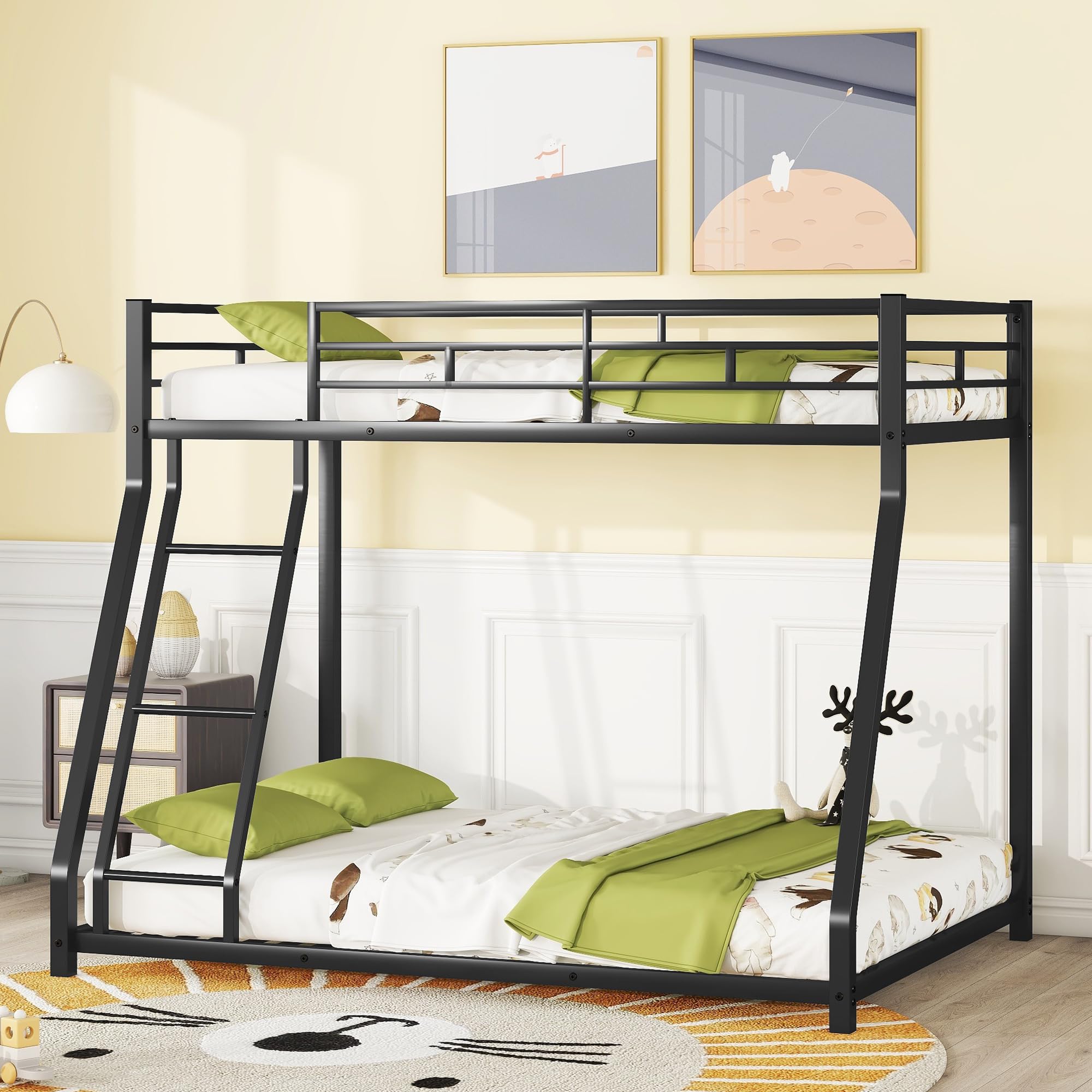 BELLEMAVE Twin Over Twin Bunk Beds For Kids, Full Size Bunk Bed With
