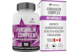 EBYSU Forskolin Extract (Made in Canada) – Helps Support Cardiovascular Health - 90 Capsules Supplement for Women and Men - 4