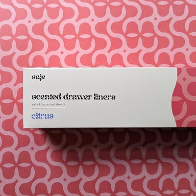 Robert Frederick Scented Drawer Liner Set of 5 Citrus Orange Design
