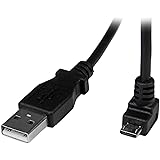 StarTech.com 2m Micro USB Cable Cord - A to Down Angle Micro B - Down Angled Micro USB Cable - 1x USB A (M), 1x USB Micro B (