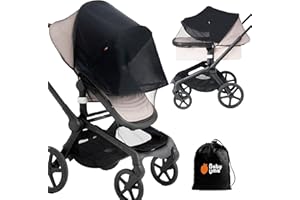 Baby Uma 2-in-1 Mosquito Net for Stroller & Stroller Sun Shade - UPF 50+ Baby Sun Protection, Breathable Blackout Mesh Baby Mosquito Net (+ Travel Bag)