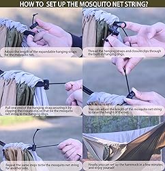 Camping Hammock, Portable Hammocks with Mosquito