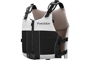 POESIDON Poseidon Adjustable Water Safety Life Jacket - Classic Unisex Design with Front/Rear Storage Compartments for Multiple Water Activities