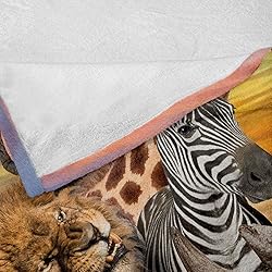 Ambesonne Animals Throw Blanket, Safari Savannah of