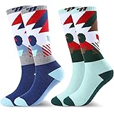 WEST BIKING Kids Merino Wool Ski Socks for Boys Girls Knee High Sock Thermal Winter Warm Snowboard Socks2 Pairs