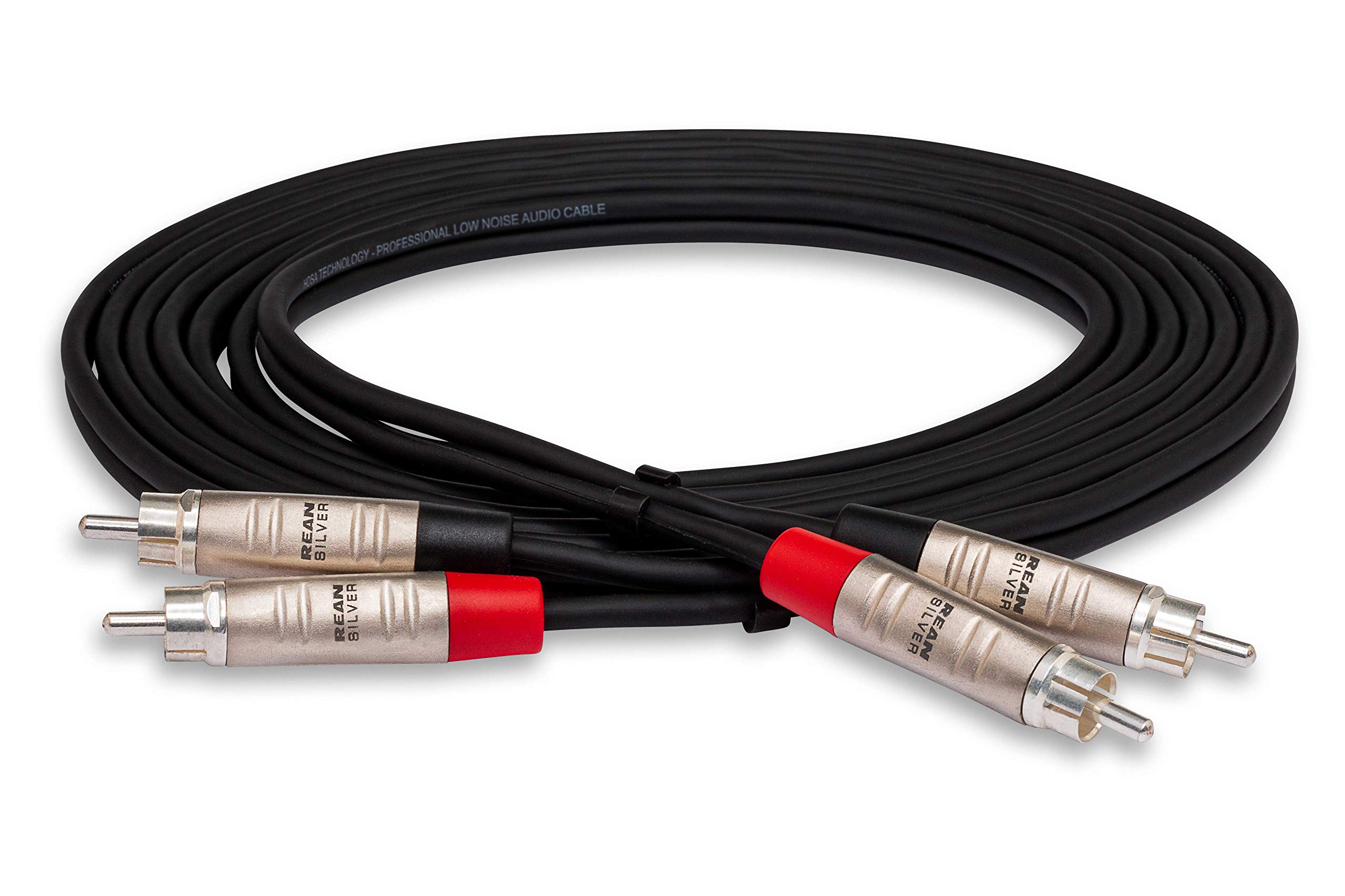 Hosa HRR-010X2 Dual REAN RCA to Dual REAN RCA Pro Stereo Interconnect Cable, 10 Feet