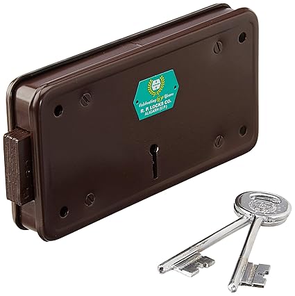 Harrison H-0024 Iron Four Lever Side Shutter Lock Set (Silver)