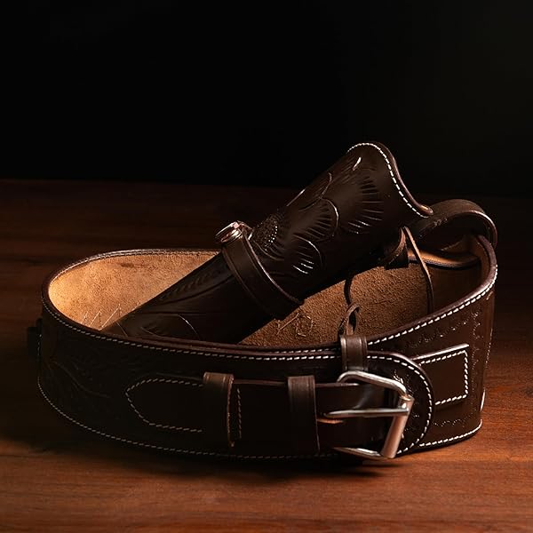 HULARA GENUINE LEATHER WESTERN GUN BELT CONCEALED CARRY GUN HOLSTER BELT FOR MEN WOMEN COWBOY COSTUME REVOLVER HOLSTER PISTOL TACTICAL HOSLTER