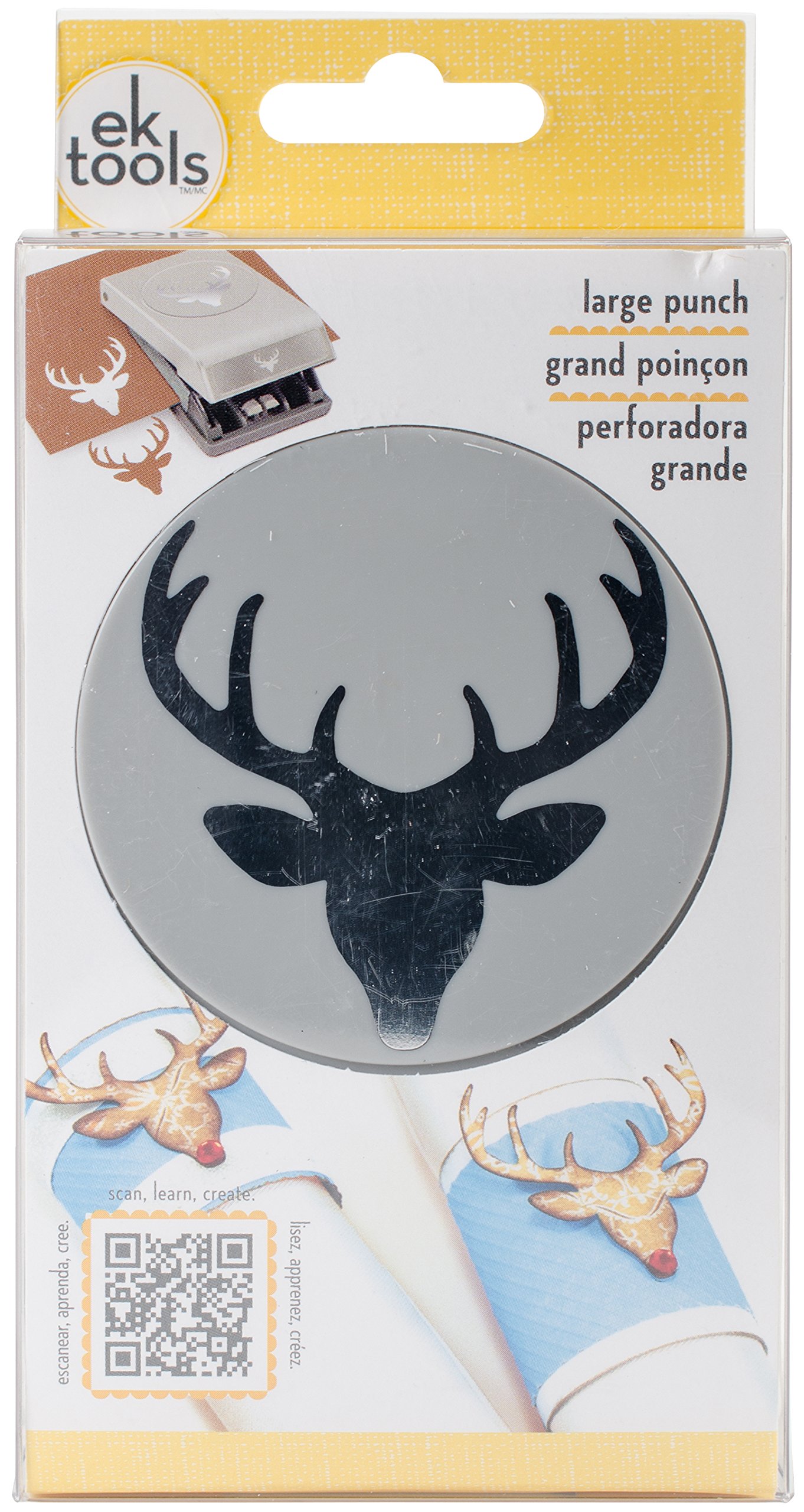 Dimensions EK Success-Large Punch: Deer Head, Metal, Multi-Colour, 13 x 8 x 3.5 cm — image 1