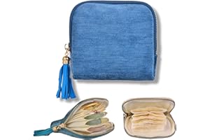 ZEELOOROO Small Travel Jewelry Case, Soft Velvet Organizer Pouch for Bangle, Bracelets, Large Earrings, Beaded necklace, Anti-Scratch & Portable Jewelry Bag Holder for Travel & Everyday Use (Ocean Blue)