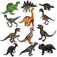 UANDME 12pcs Realistic Dinosaur Toys for Kids 3-5 - Dinosaur Cake Toppers & Decoration Mini Figures