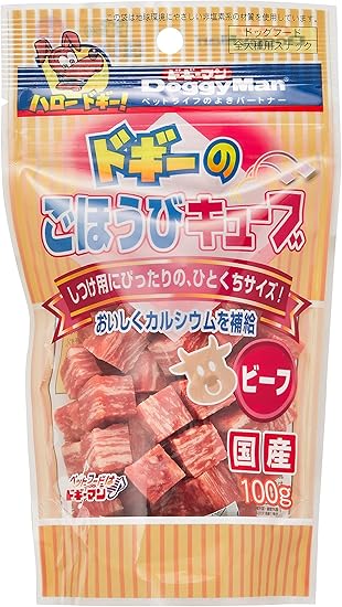 Amazon ドギーマン 犬用おやつ ドギーのごほうびキューブ ビーフ 100g 6個 まとめ買い ドギーマン ビスケット クッキー スナック 通販