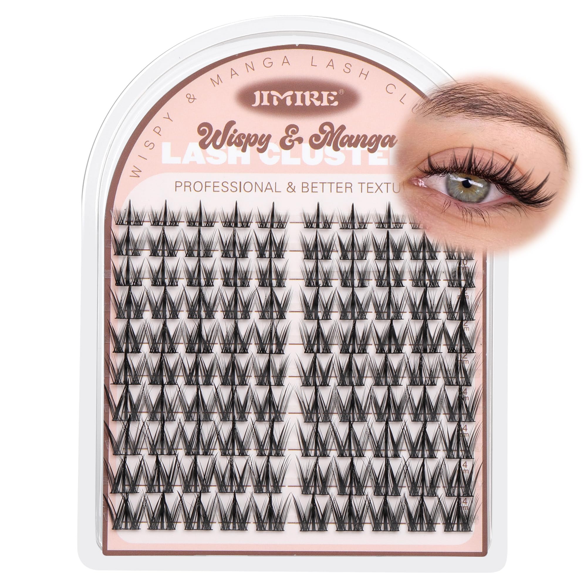 JIMIRE Manga Cluster Lashes Natural Look Anime Individual Eyelashes Cute 8-14MM Wispy Manhua Lash Clusters with Spiky 110 Pcs Manga Lashes Individual Cluster with Thin Band โ image 1