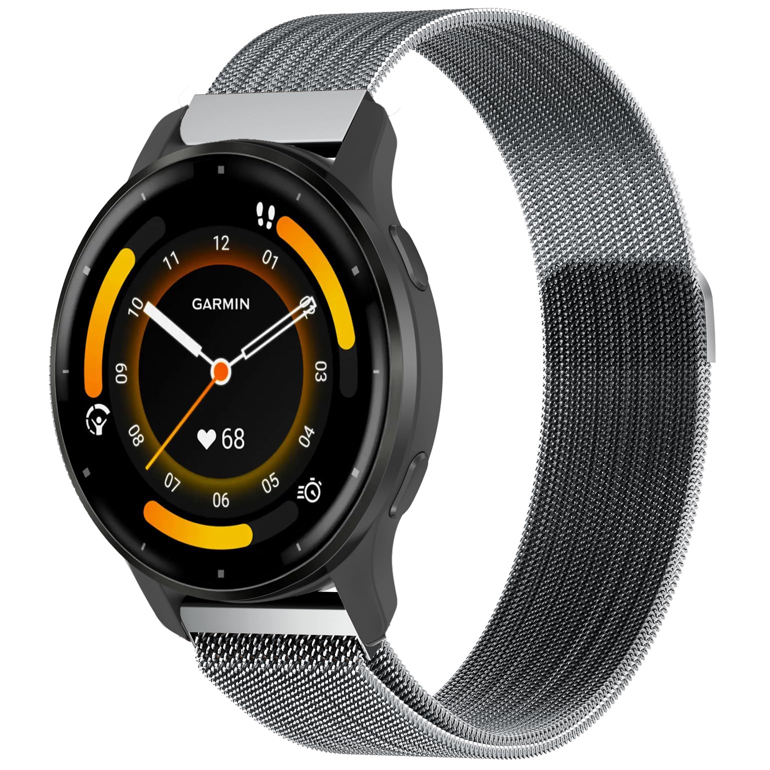 Photo 1 of 18mm Metal Mesh watch band Compatible with Garmin Venu 2s/ Venu 3S/Vivoactive 4s/Vivomove 3S/forernnner 255s bands,Quick Release milan Replacement Band for Garmin Forerunner 255S/ 265S Women Men