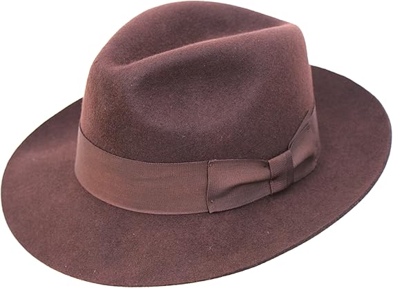 dark brown fedora hat