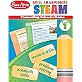 Evan-Moor Skill Sharpeners STEAM Workbook, Grade 1, Science, Technology, Engineering, Art, Math, Hands On Activities, Helping Others, Collaboration, Solve Real World Problems, Puzzles, Homeschool