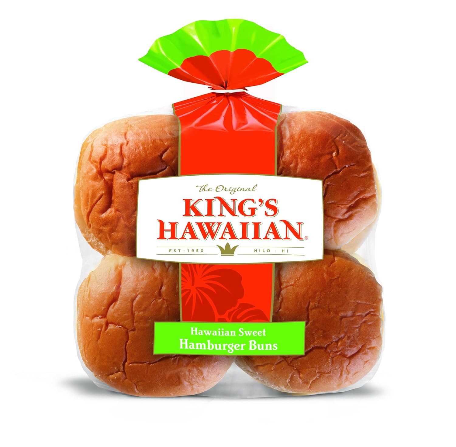 King's Hawaiian Sweet Hamburger Buns, 8 ct, 12 oz Grocery
