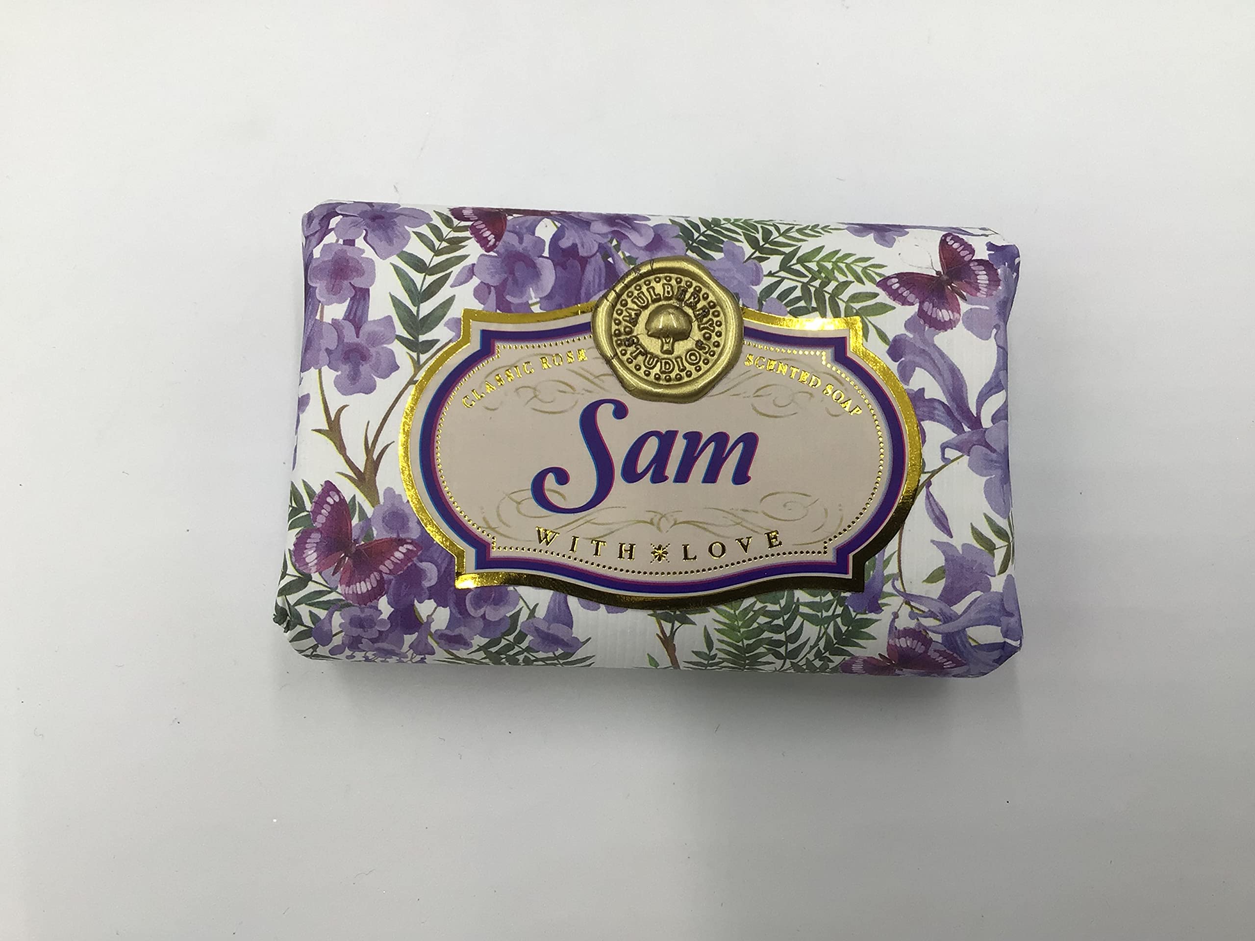 Sam - Gift Soap Bar For Her Birthday Rose Scent Mum Grandmother Cleanser Lather Present Girl