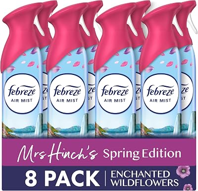 Febreze Air Freshener Room & Bathroom Spray Enchanted Wildflowers 185ml 8 Pack