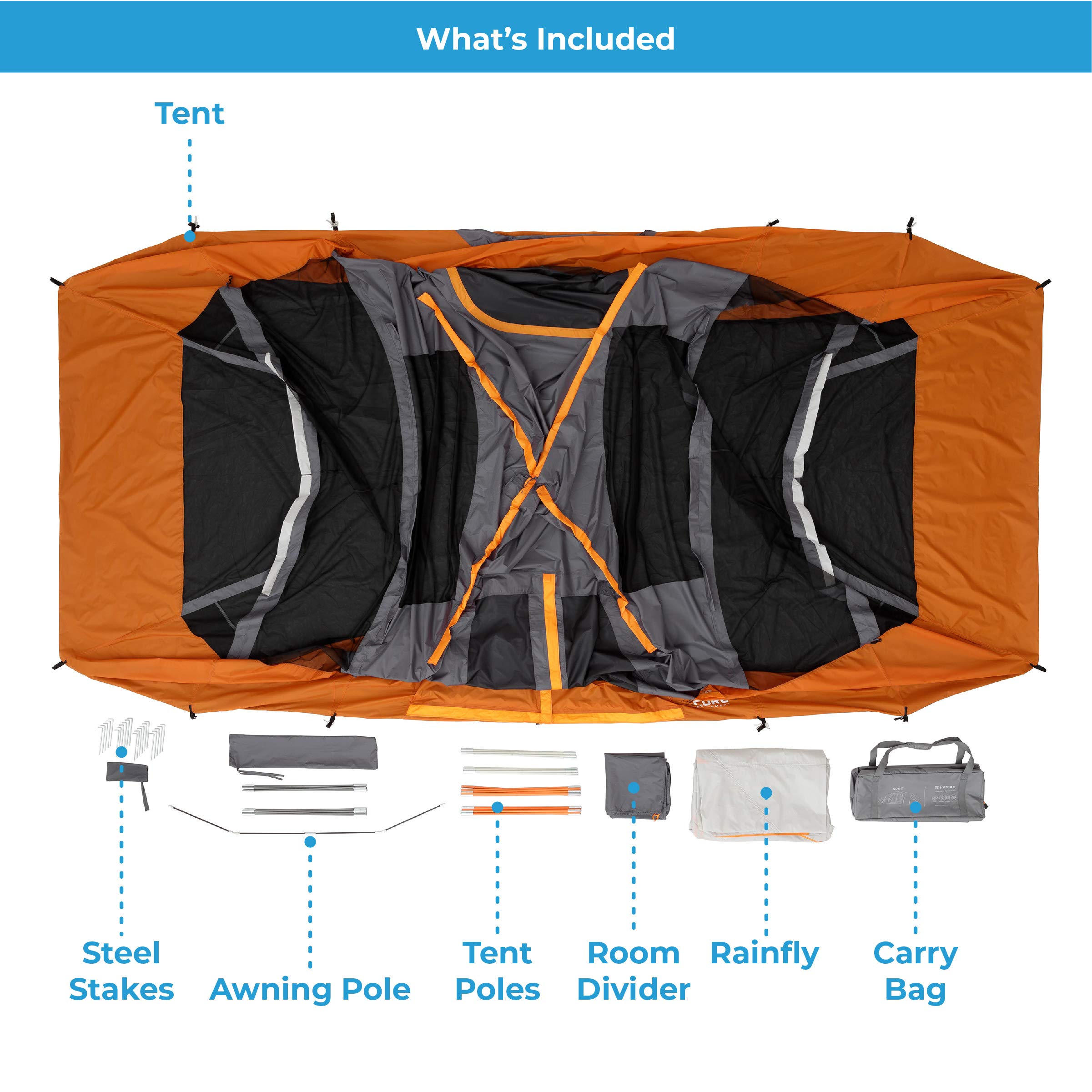 core 11 person tent