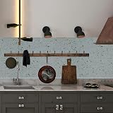 WALPLUS Marble Terrazzo Metallic Silver Wall Tiles 96pcs Peel & Stick 15x15 view 2