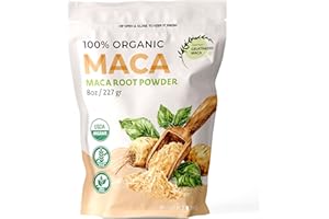 NaturaleBio Maca Powder Organic 8 oz. Peruvian, Natural and Pure, from Organic Maca Root. Vegetarian and Vegan Friendly - Gelatinized. Gelatinized for Enhanced Bioavailability. Ideal for Smoothie.