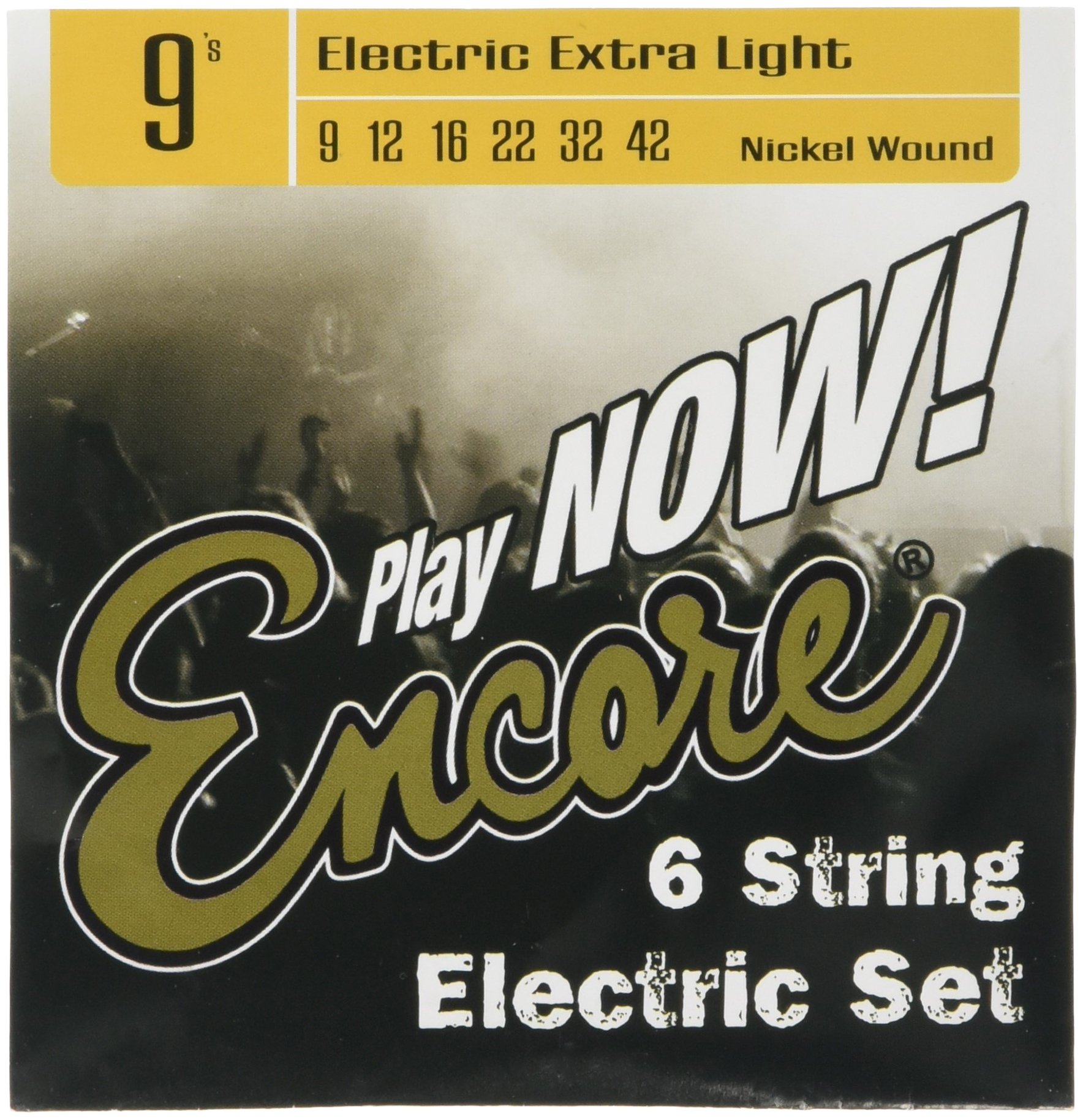 Encore Electric Guitar String Set - Extra Light Gauge Nickel Wound, Gauge 9-42 for Crisp Tone & Easy Playability