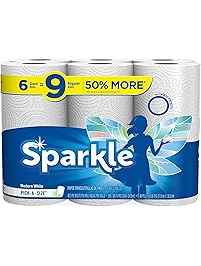 Sparkle Paper Towels, 6 Giant Rolls, Modern White, Pick-A-Size, 6 = 9 Regular Rolls
