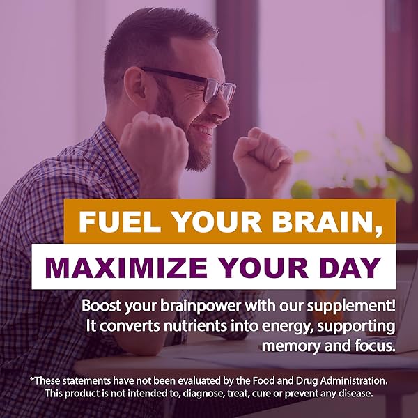 NUROVIVE – FOCUS & MEMORY SUPPLEMENT FOR BRAIN HEALTH, FOCUS SUPPLEMENT & NEUROTRANSMITTER SUPPORT WITH VITAMIN B12, B1, B3 & B5 PLUS TAURINE, 60 CAPSULES