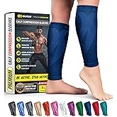 BLITZU Calf Compression Sleeve for Men & Women Footless Compression Socks Support Runners Leg Sleeve Shin Splints Pain Relief