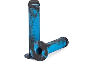 25NINE Ronin Grip with Flange - Flanged BMX Bike and Scooter Handlebar Grips with End Plugs - Multiple Color Options