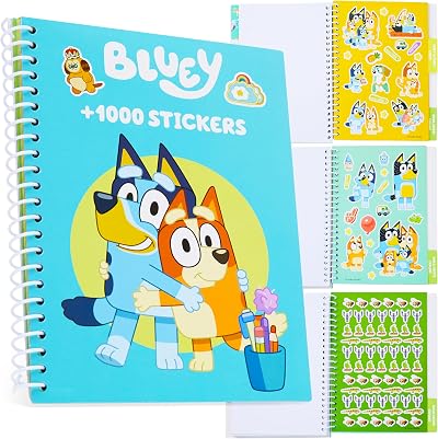 Bluey Sticker Book Kids 28 Sheets 1000+ Stickers Scrapbooking Gift