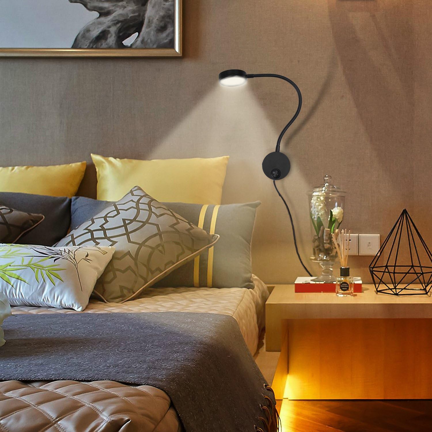 Lokkrg Flexible 3w Led Wall Light With Switch Reading Lamp Wall Lamp Multi Purpose Lighting Spotlight Hotel Bedroom Study Sconce Lighting Wall Lighting Fixtures Clinicadelpieaitanalopez Com