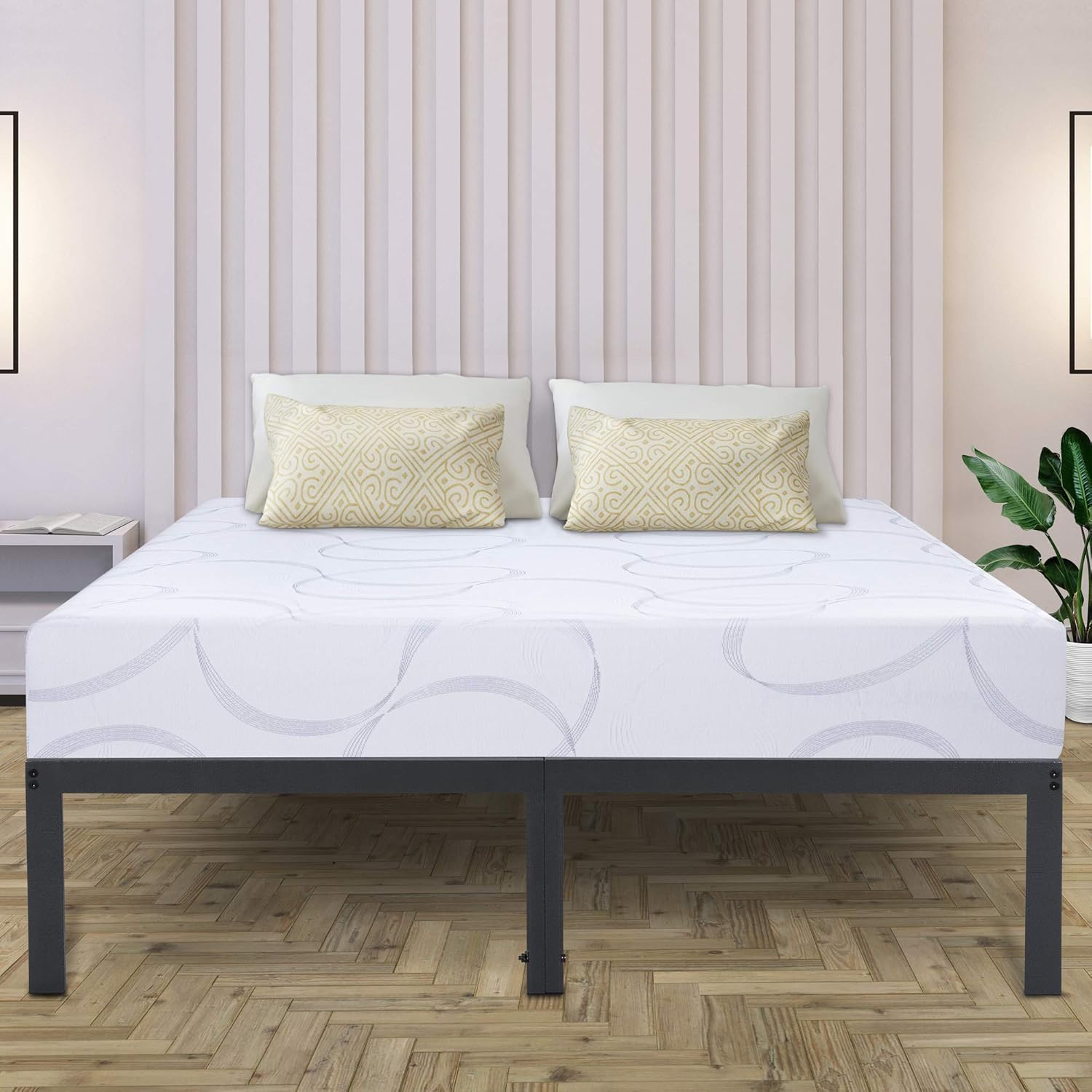 Best Dura Metal Steel Slate Bed Frame