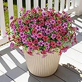 Artificial Flowers for Outdoors, 12 Bundles Multicolor Faux Silk Flower Spring Summer Decoration, Artificial Plants Fake Outdoor Flowers UV Resistant No Fade for Home Planter Porch Patio Yard Decor