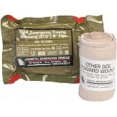 North American Rescue Flat ETD Emergency Trauma Dressing (4 Inch) NAR Folded Sterile Bandage Wrap for Wounds, Pressure, Bleeding Control (30-0093)