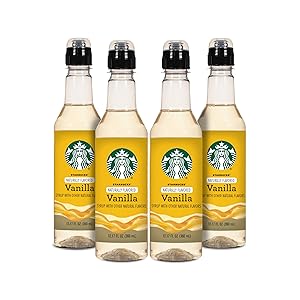 Starbucks Naturally Flavored Coffee Syrup, Vanilla, Pack of 4