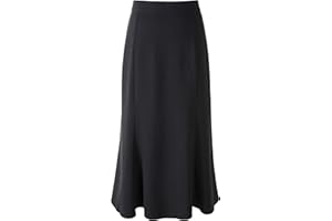 BEICHI Womens Vintage Mermaid Pencil Midi Flutter Skirt 1930s 40s (US12, Black)