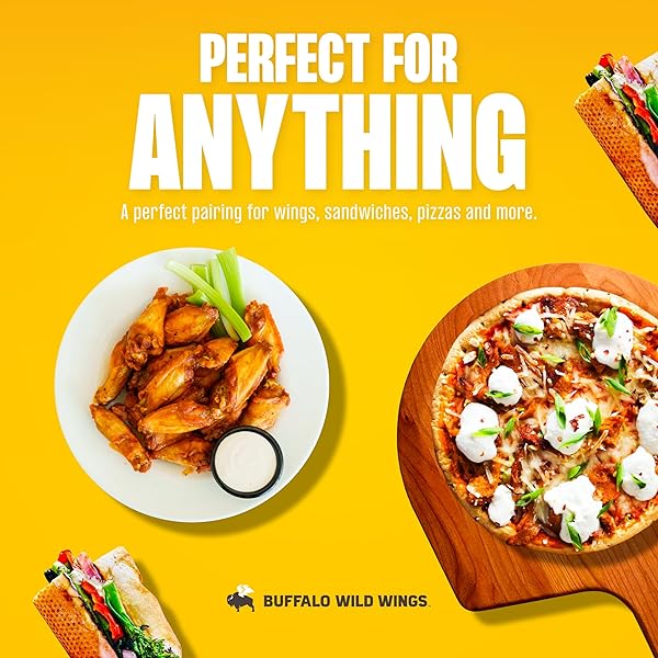 BUFFALO WILD WINGS PARMESAN GARLIC SAUCE, 12 FL. OZ., PERFECT DIPPING SAUCE, CHICKEN MARINADE, CHICKEN PARMESAN TOPPING AND WING SEASONING, MADE WITH ITALIAN HERBS
