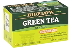 Bigelow Tea Classic Green Tea, Decaffeinated Tea, Decaf Green Tea, Count Box (Pack of 6), 120 Total Tea Bags
