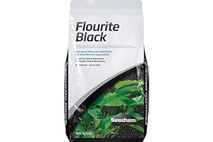 Seachem Flourite Black Clay Gravel - Stable Porous Natural Planted Aquarium Substrate 15.4 lbs