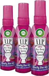 Air Wick V.I.Poo Fruity Pin-Up Toilet Freshener Spray 55ml Pack of 3