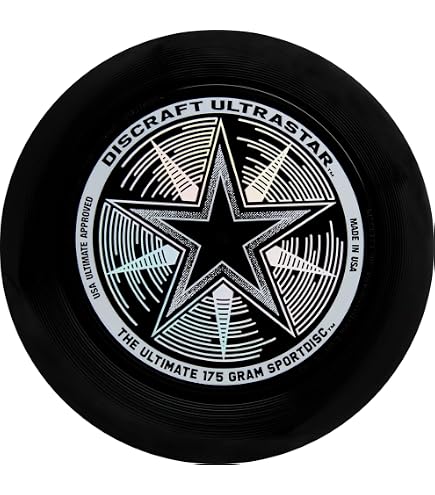 Discraft 175 gram Ultra Star Sport Disc, Black, Flying Discs