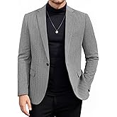 COOFANDY Men's Tweed Herringbone Blazer One Button Casual Sports Coats Slim Fit Suit Jackets Formal Dress Blazers
