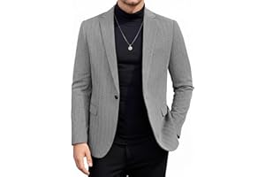 COOFANDY Men's Tweed Herringbone Blazer One Button Casual Sports Coats Slim Fit Suit Jackets Formal Dress Blazers