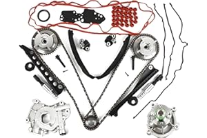 DAYSYORE 5.4L Engine Timing Chain Kit Oil & Water Pump Phasers and VVT Valves Fits for 2004-2008 Ford F150 F250 F350 5.4L V8,